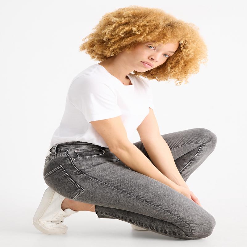 Skinny jeans - high waist - LYCRA ADAPTIV fibre - denim-gray