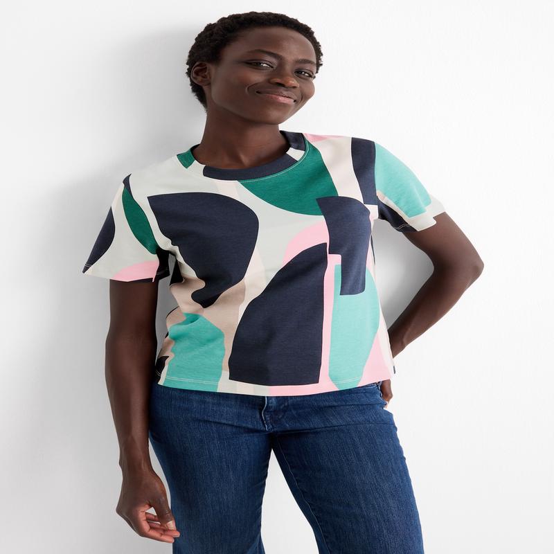 T-shirt - slim fit - patterned - green