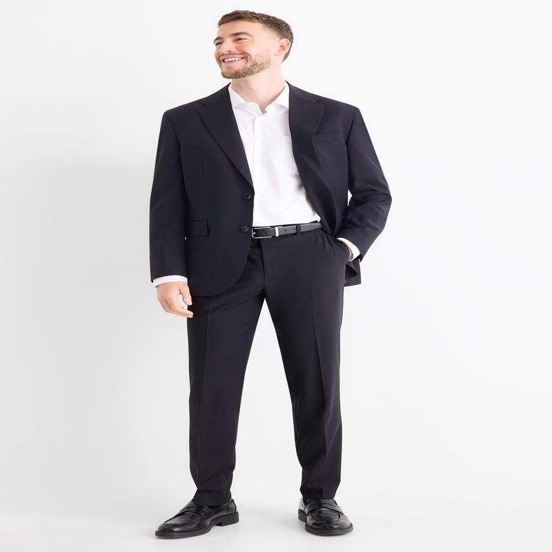 Mix & match trousers - regular fit - Flex - wool blend - LYCRA - dark blue