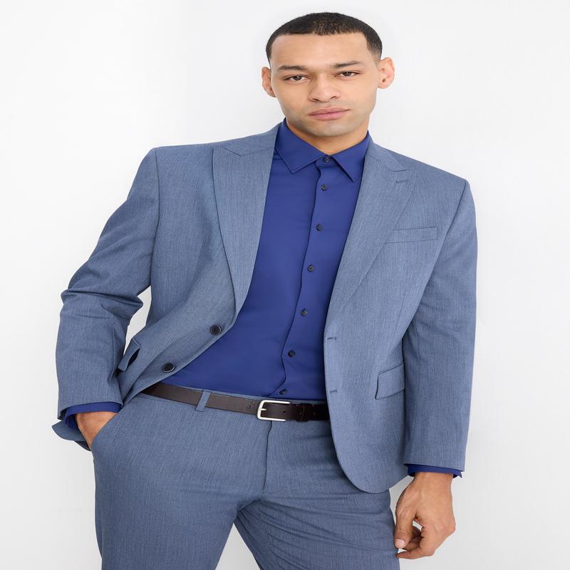 Business shirt - slim fit - Kent collar - Flex - dark blue