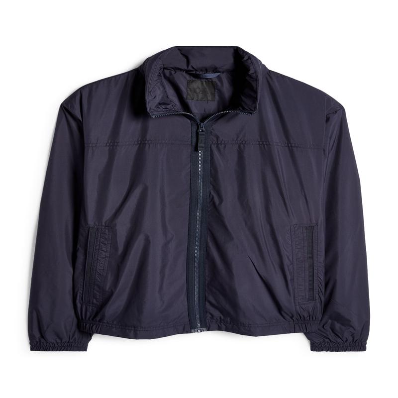 Bomber jacket with hood - dark blue