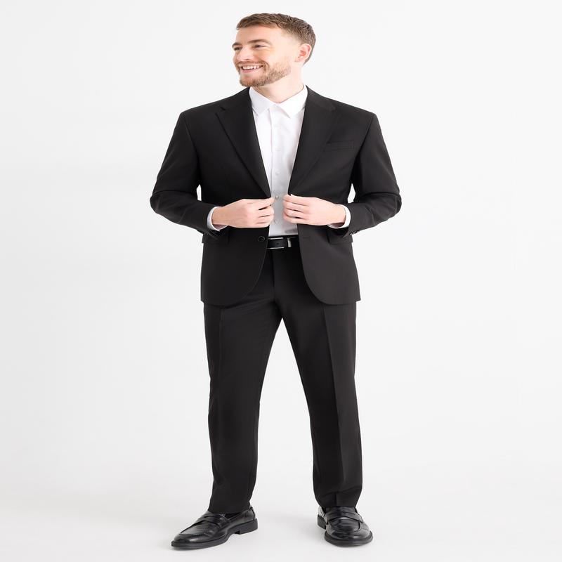 Mix & match trousers - regular fit - Flex - wool blend - LYCRA - black