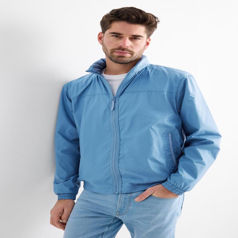 Bomber jacket with hood - light blue