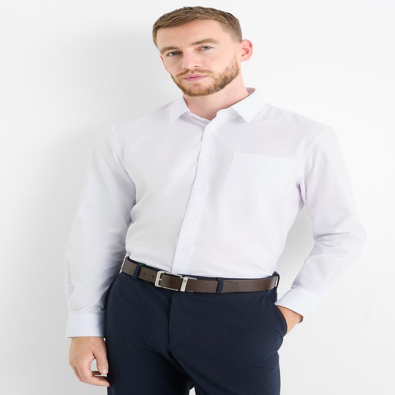 Business shirt - regular fit - Kent collar - white