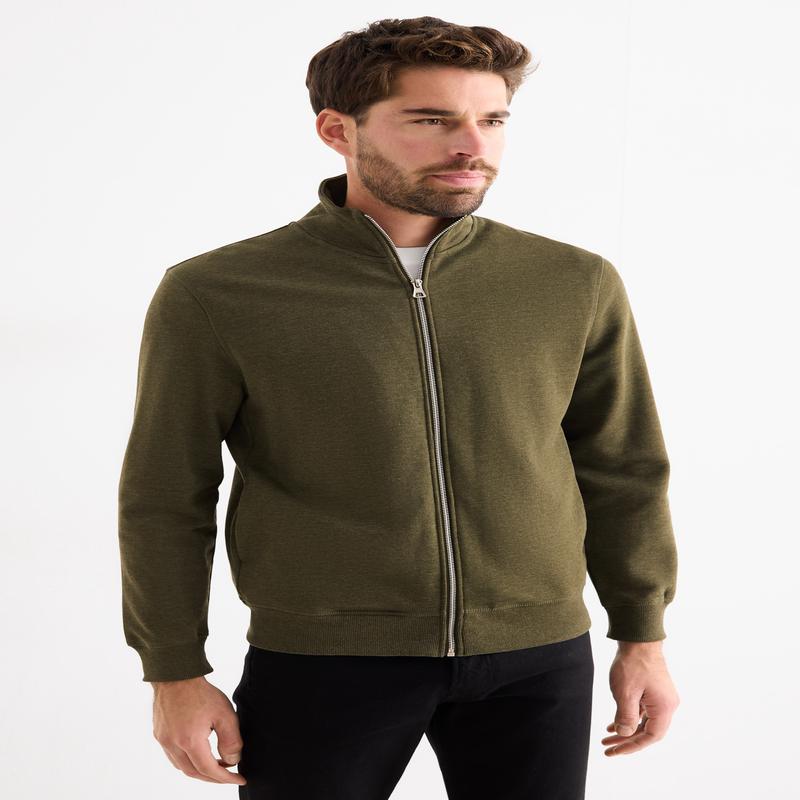 Zip-through sweatshirt - khaki