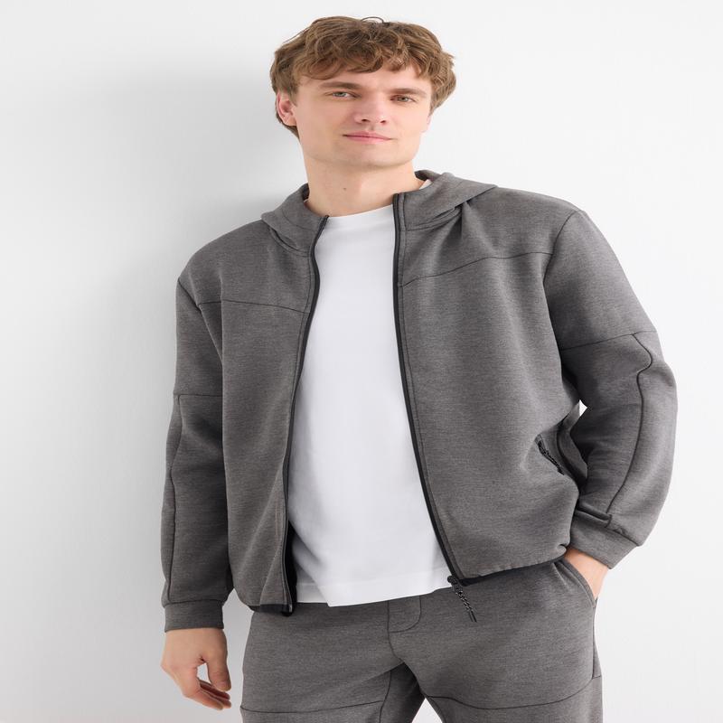 Zip-through hoodie - dark gray