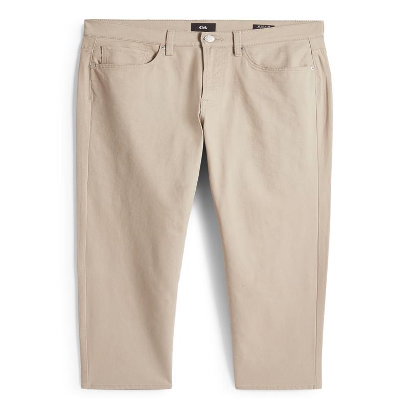 Trousers - regular fit - taupe