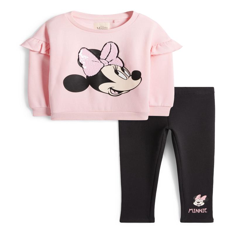 Minnie Mouse - set - sweatshirt and thermal leggings - 2 piece - rose