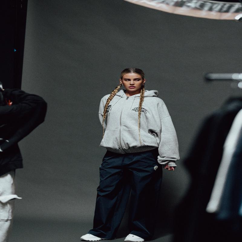 Final Boss \"Chambers\" Zip Hoodie in Light Athletic Gray