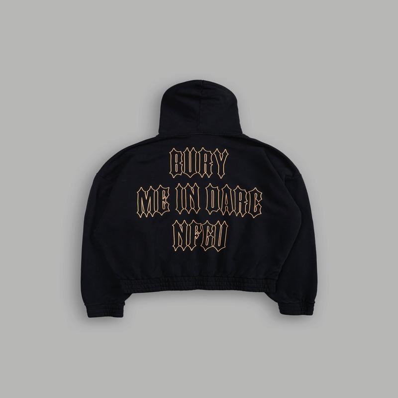 Bury Me In Darc NFGU V2 \"Chambers\" Zip Hoodie in Black/Orange