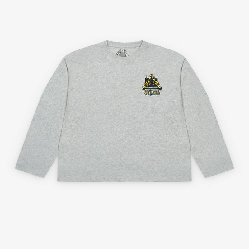 Palace - Men\'s Lock In Longsleeve - (Grey Marl)