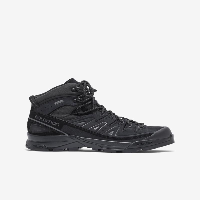 Salomon - Mens X-ALP Mid Leather GORETEX Boot - (Black/Black)