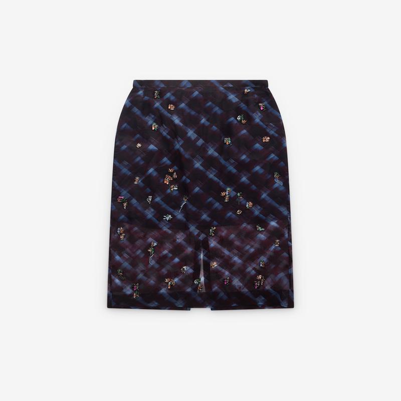 Dries Van Noten - Womens s Embellished Skirt - (Burgundy)
