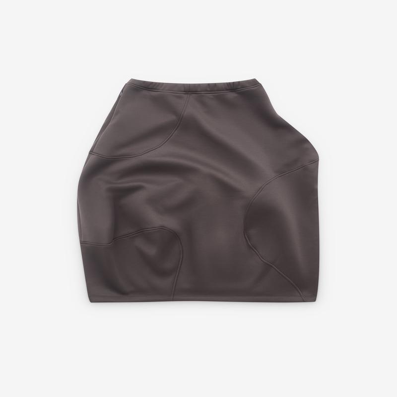 Melitta Baumeister - Women\'s Wavy Seam Skirt - (Stone Grey)