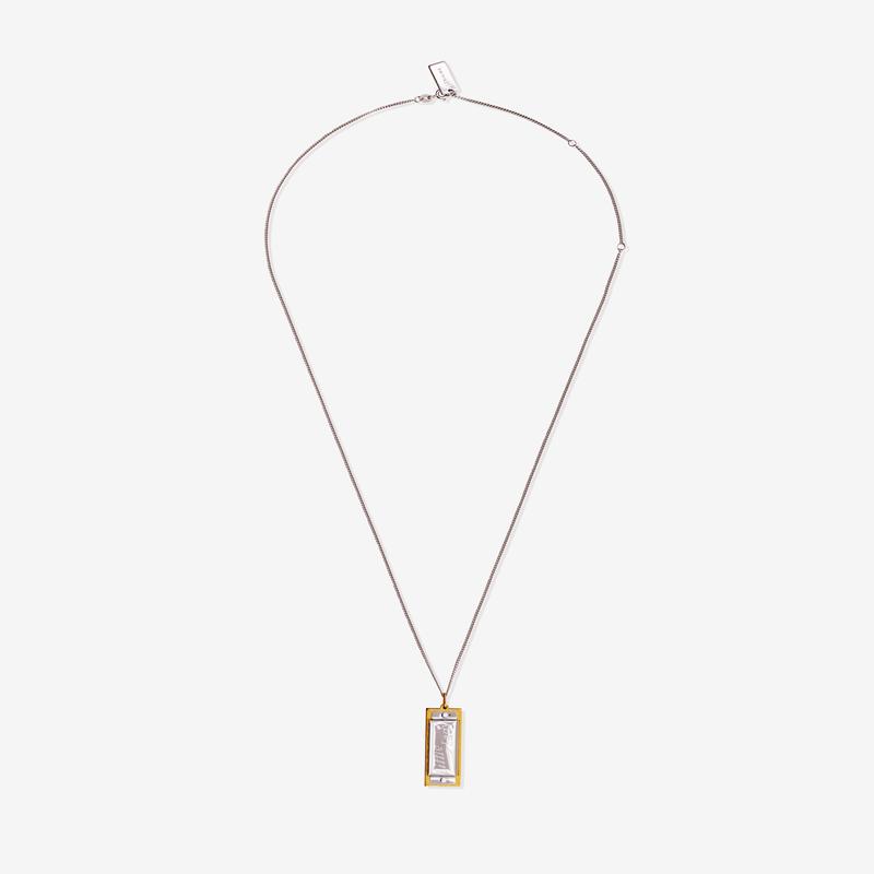 Lemaire - Womens Harmonica Necklace - (Silver)
