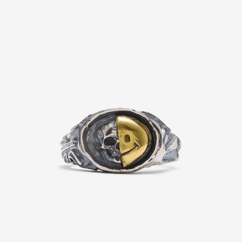 13 Lucky Monkey - Long Smile Day Ring - (Silver, Brass)