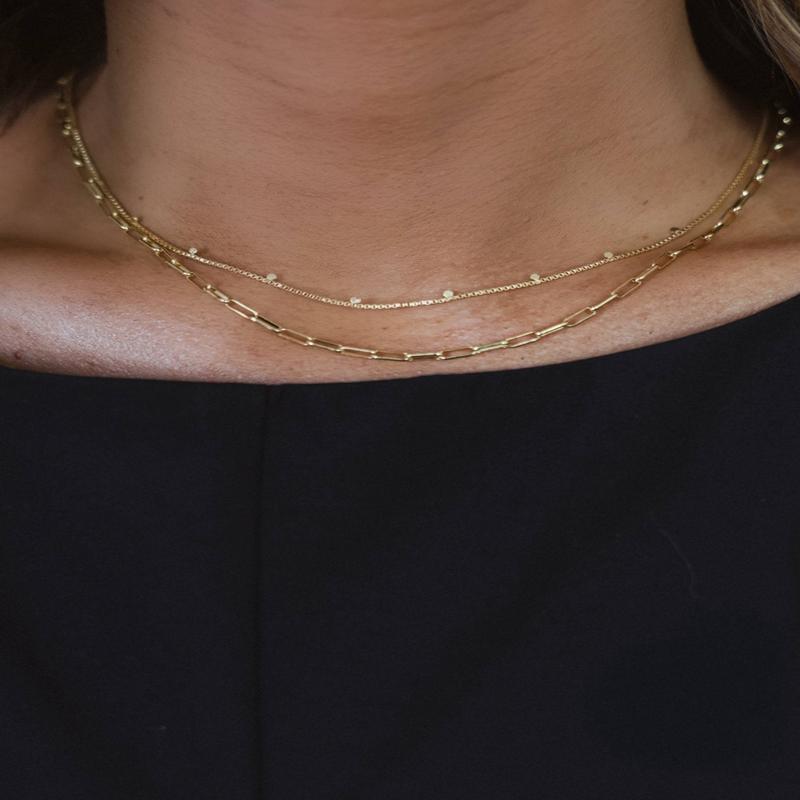 Gold Dipped Mix Chain Necklace