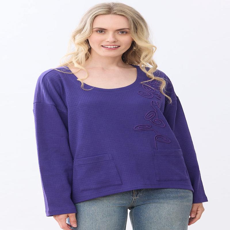 Madhia Oversized Knit Long-Sleeve Tee