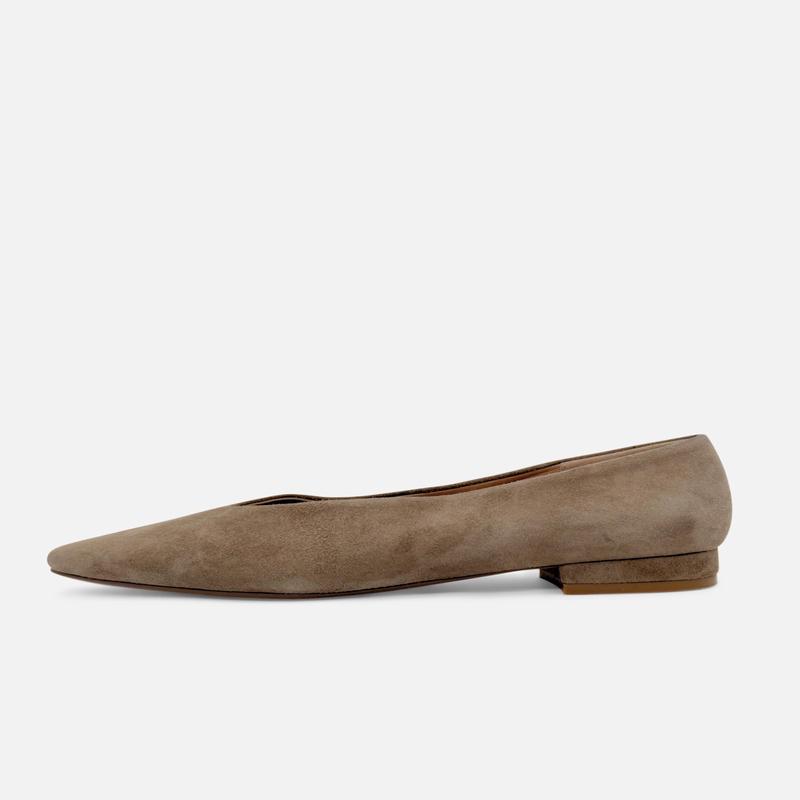 Slick Ballet Flats Suede