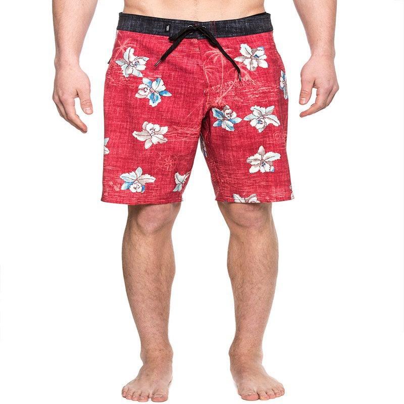 MN HAWAII FLORAL BOA SWIMWEAR IN RED